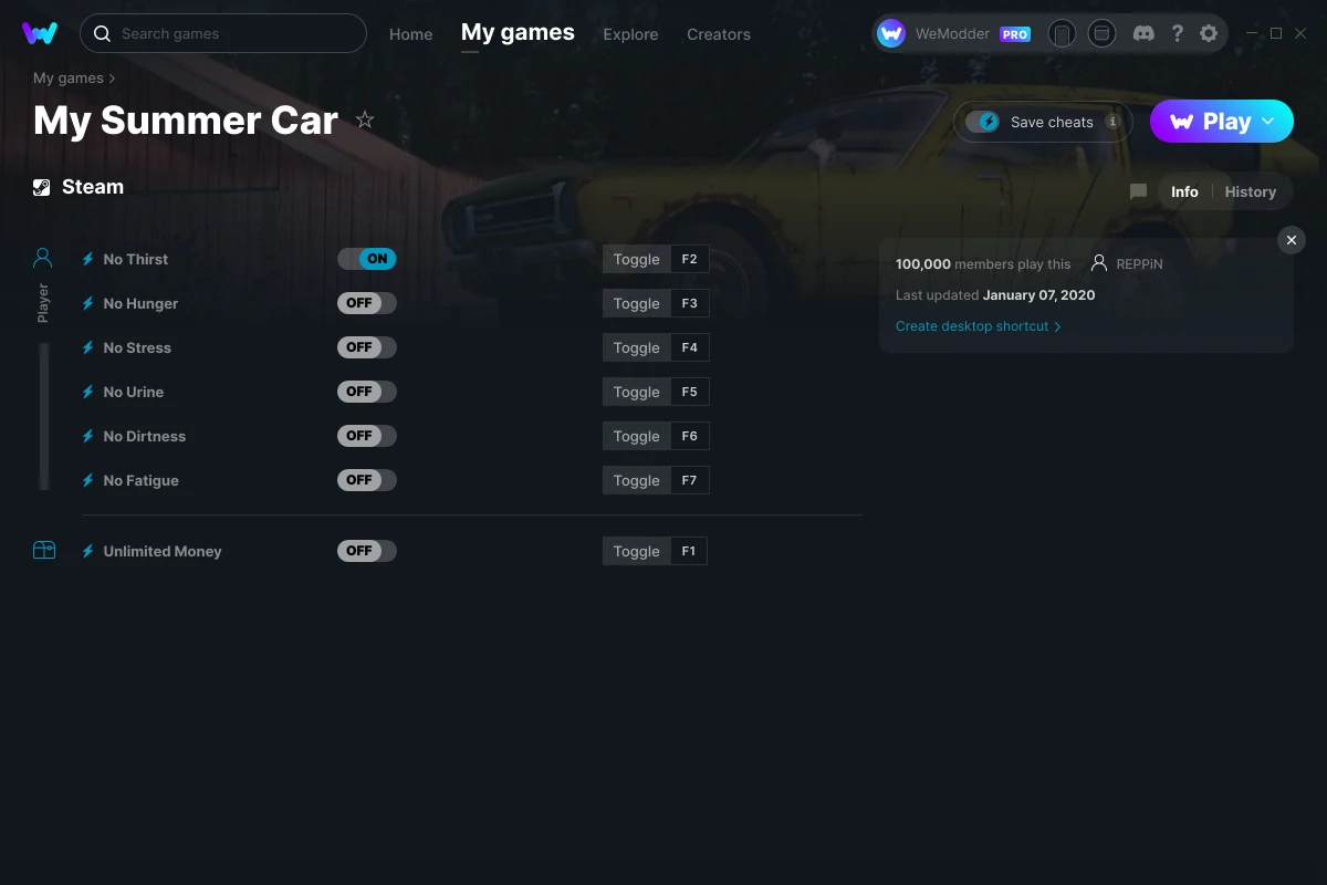 My Summer Car Cheats & Trainers for PC