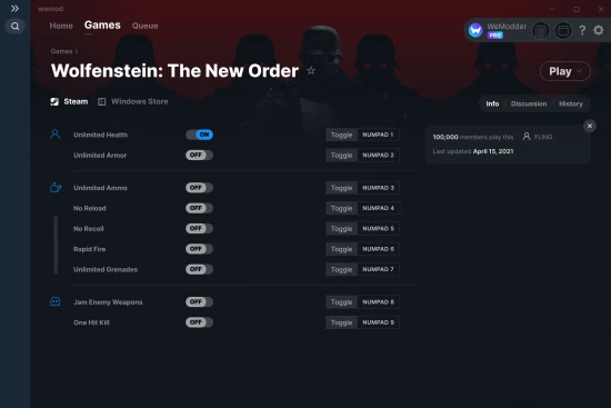 Wolfenstein: The New Order cheats screenshot