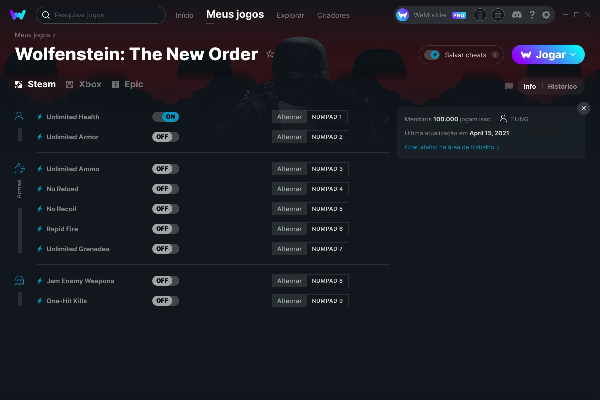 Wolfenstein: The New Order på Steam