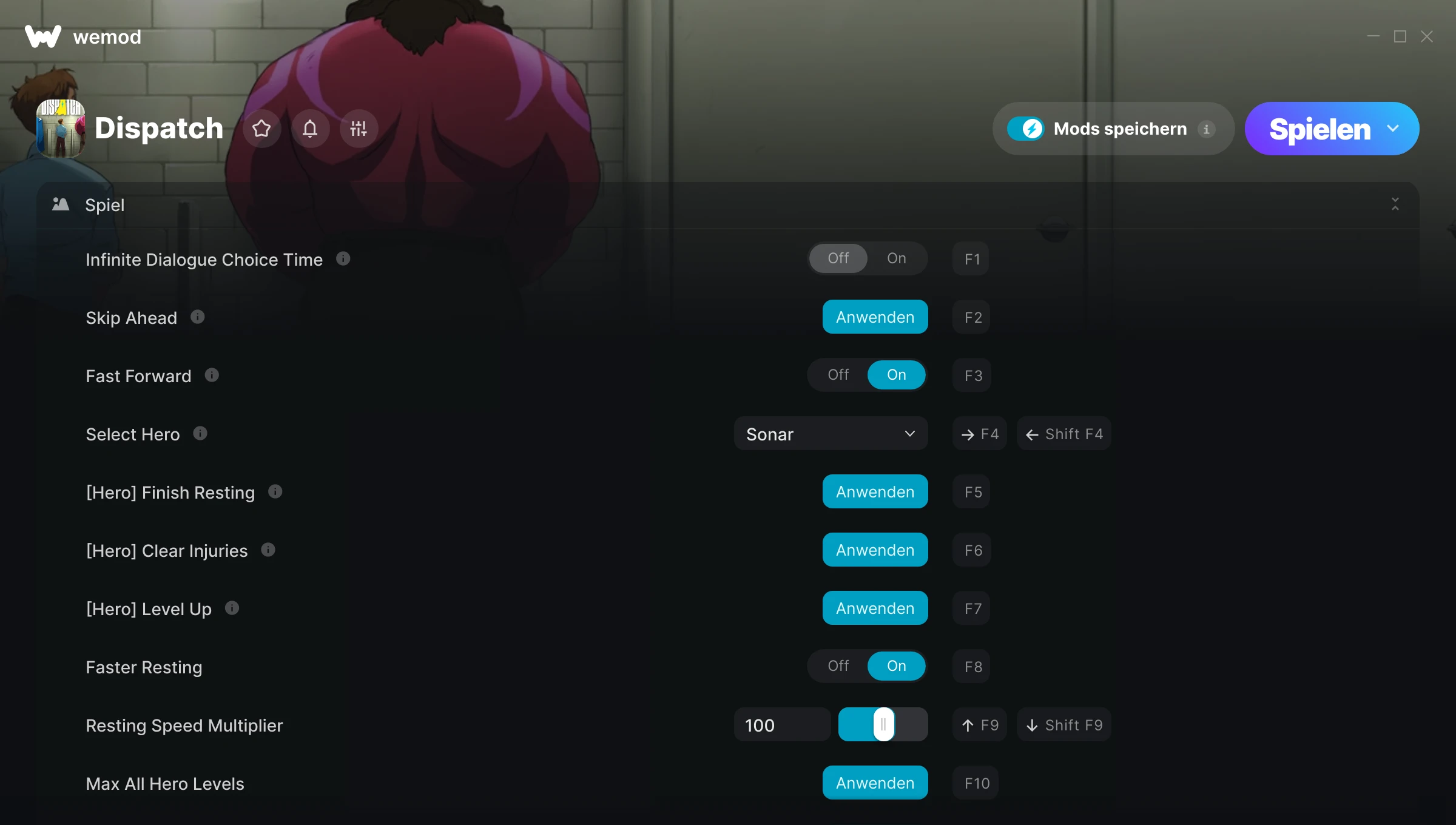 Dispatch Cheats Screenshot