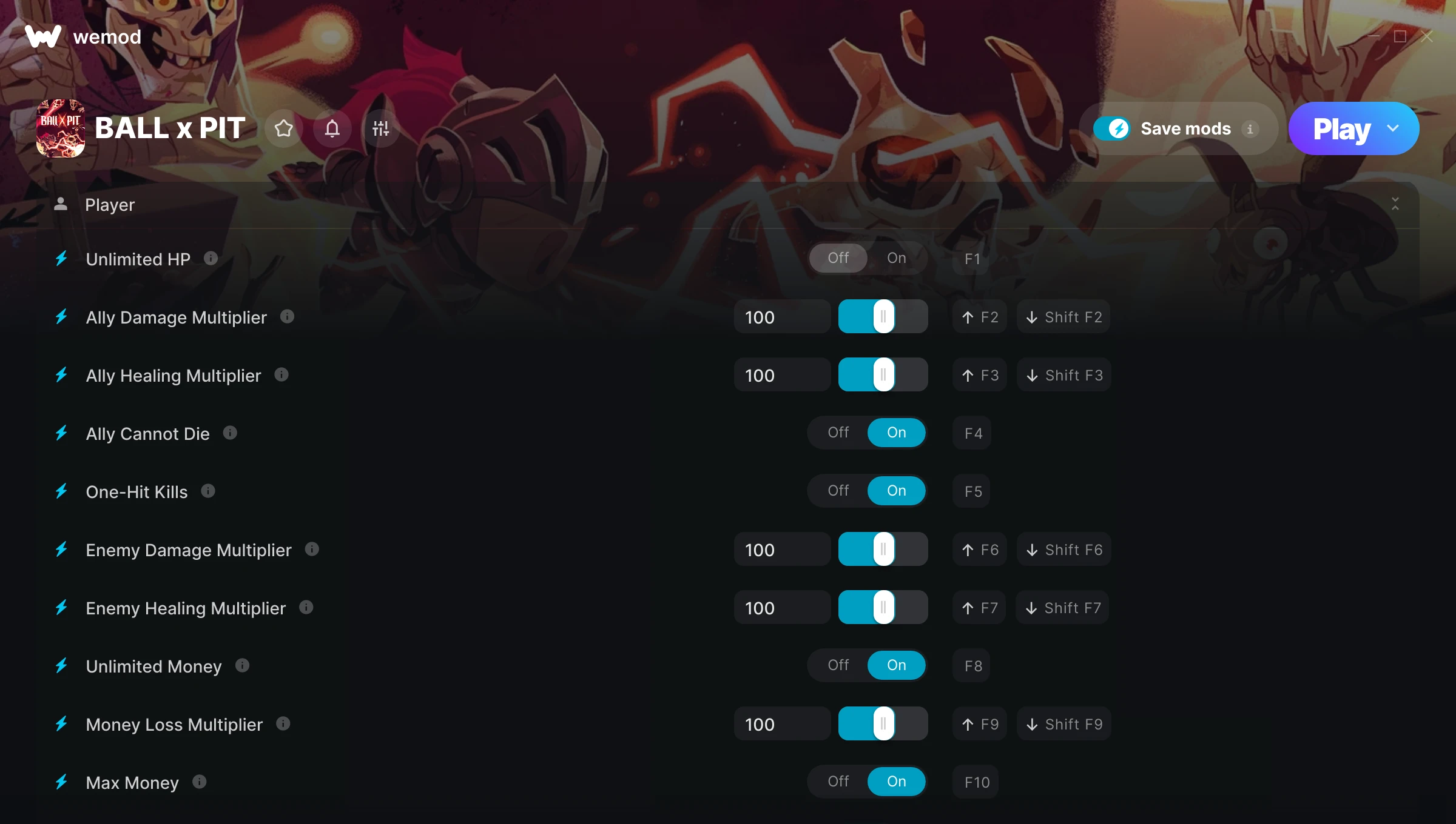 BALL x PIT cheats screenshot