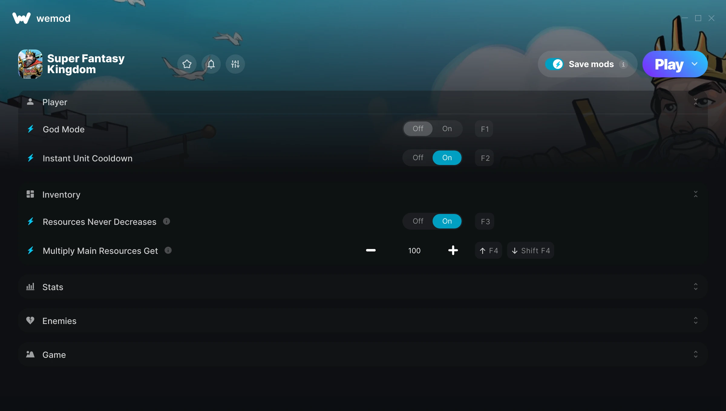 Super Fantasy Kingdom cheats screenshot