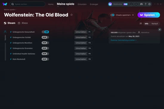 Wolfenstein: The Old Blood Cheats Screenshot
