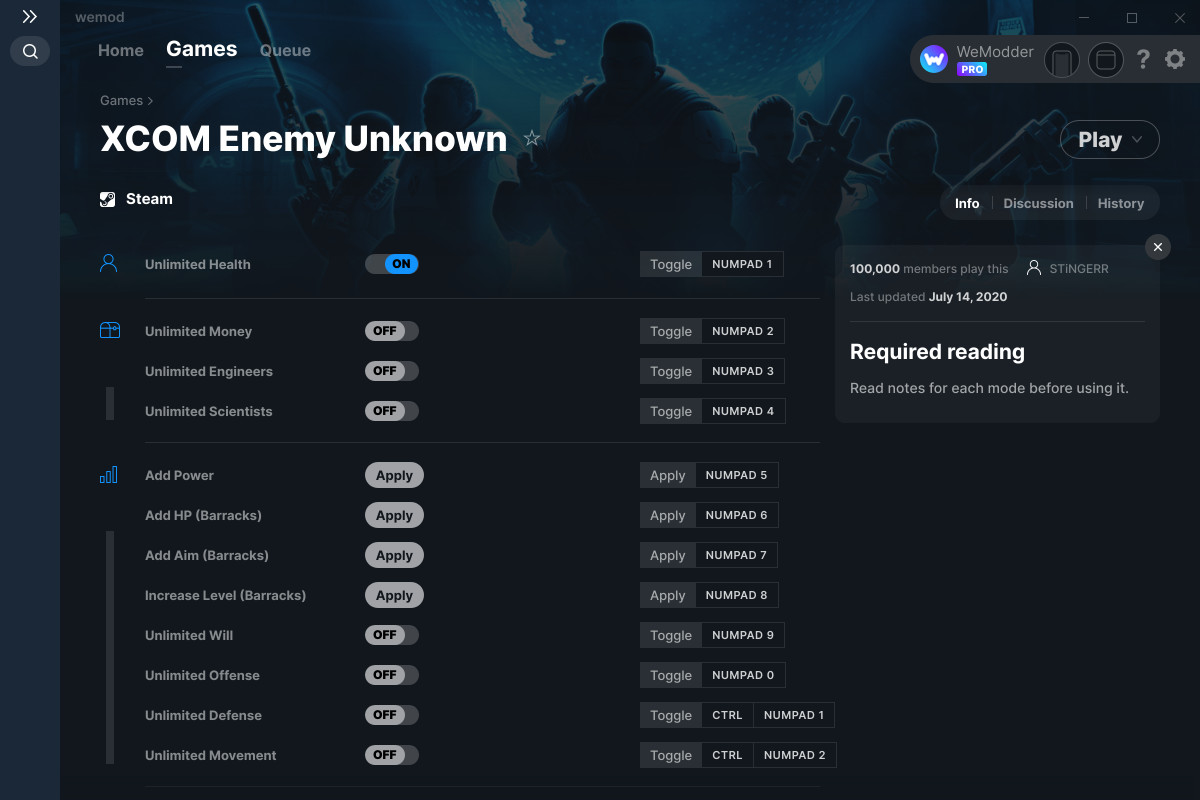 Xcom enemy unknown cheats and trainer for steam trainers wemod