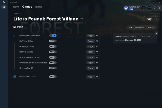 Life is Feudal: Forest Village cheats screenshot