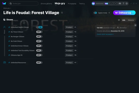 cheaty Life is Feudal: Forest Village zrzut ekranu