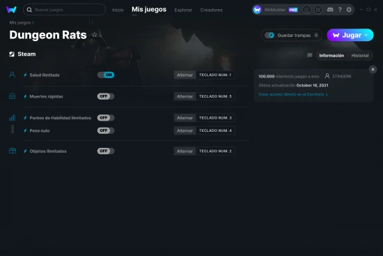 captura de pantalla de las trampas de Dungeon Rats