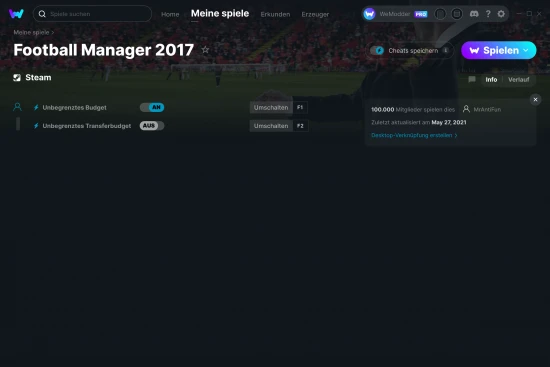 Football Manager 2017 Cheats Screenshot