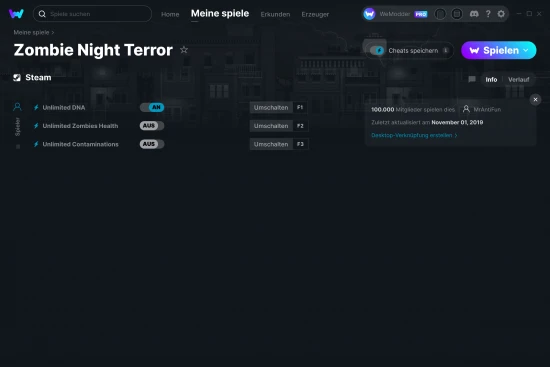 Zombie Night Terror Cheats Screenshot