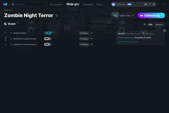 cheaty Zombie Night Terror zrzut ekranu