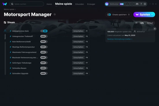 Motorsport Manager Cheats Screenshot