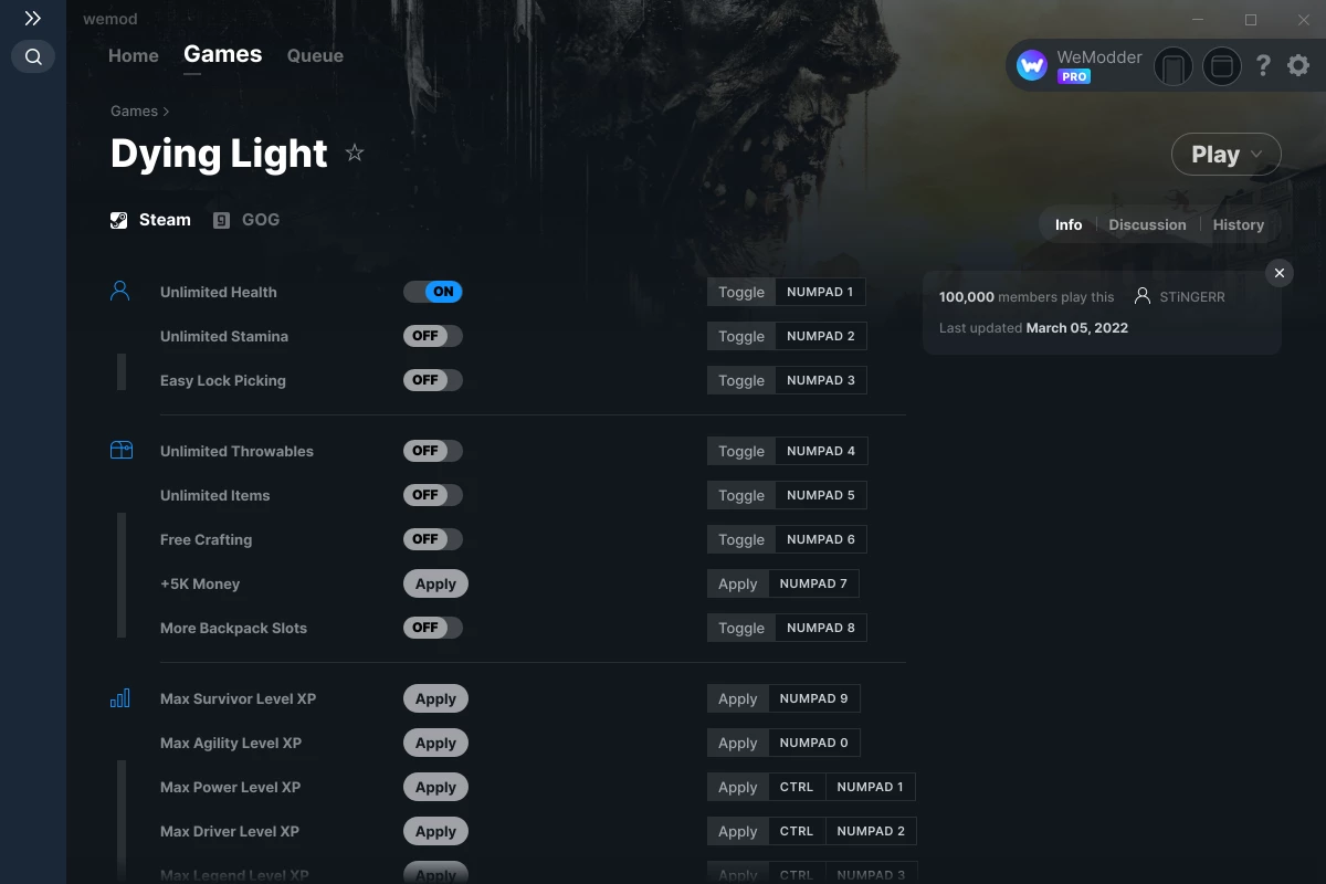 Dying Light Cheats And Trainers For Pc Wemod