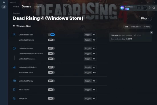 Dead Rising 4 (Windows Store) cheats screenshot