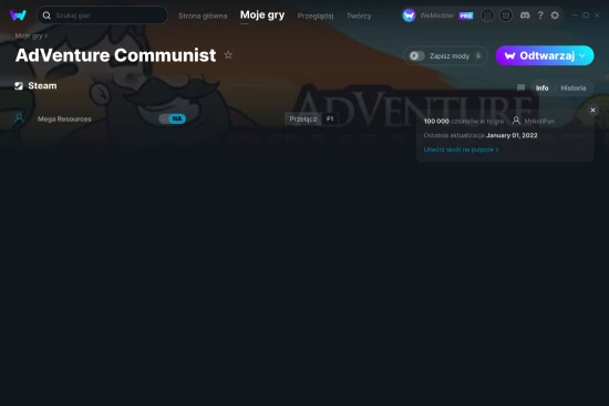 cheaty AdVenture Communist zrzut ekranu