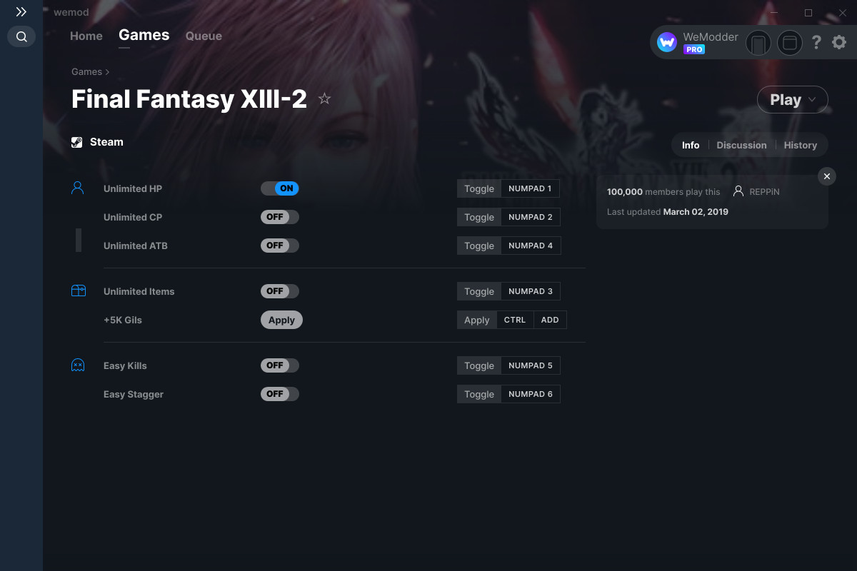 final fantasy xiii trainer update 3