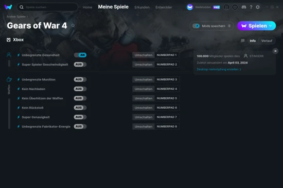 Gears of War 4 Cheats Screenshot