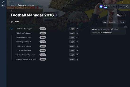 Football Manager 2016 cheats screenshot