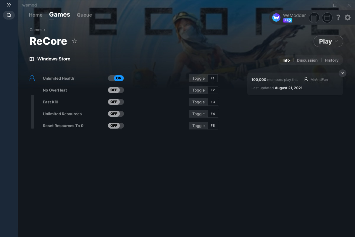 Recore Cheats And Trainer For Windows Store Trainers Wemod Community