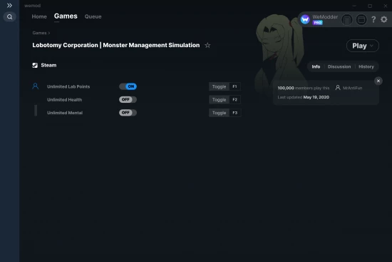 Lobotomy Corporation | Monster Management Simulation cheats screenshot