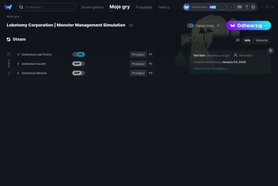 cheaty Lobotomy Corporation | Monster Management Simulation zrzut ekranu