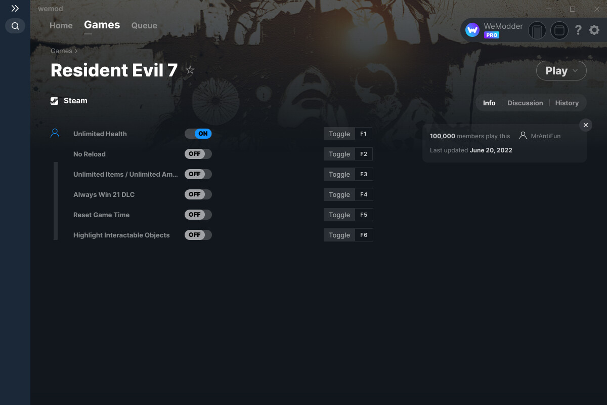 Resident Evil 7 Cheats and Trainer for Steam Trainers WeMod Community