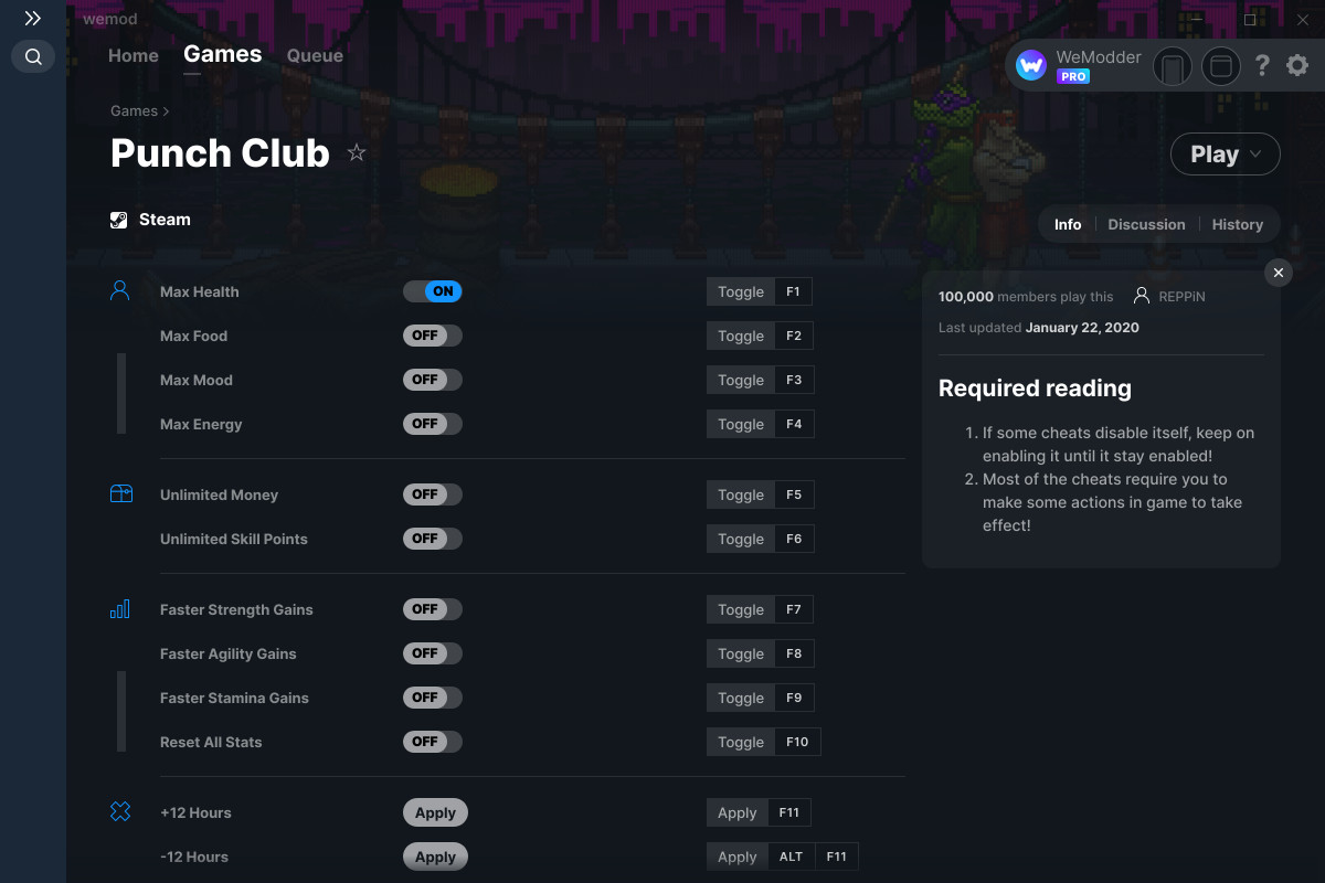 Punch Club Cheats and Trainer for Steam Trainers WeMod Community