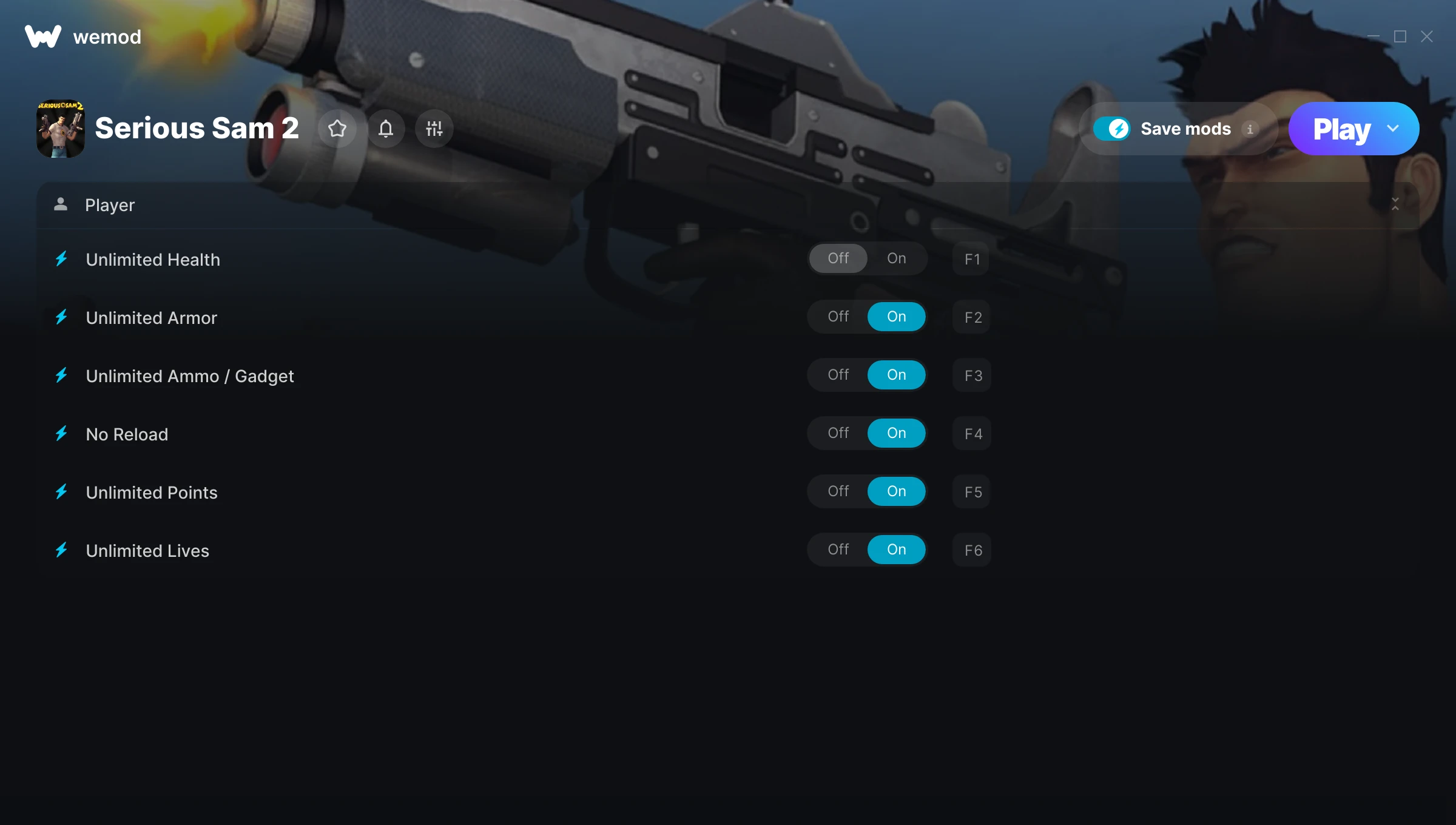 Serious Sam 2 cheats screenshot