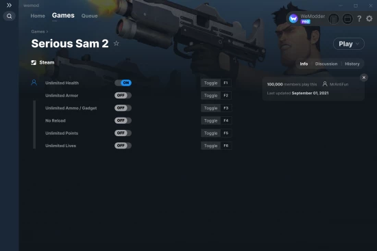 Serious Sam 2 cheats screenshot