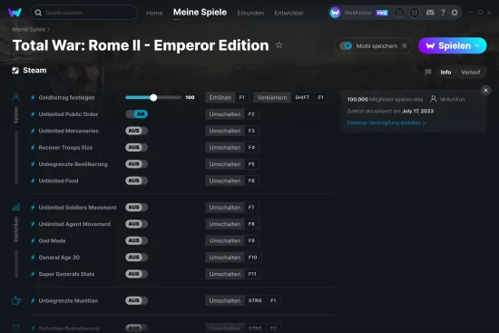 Total War: Rome II - Emperor Edition Cheats Screenshot