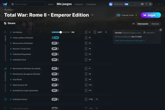 captura de pantalla de las trampas de Total War: Rome II - Emperor Edition