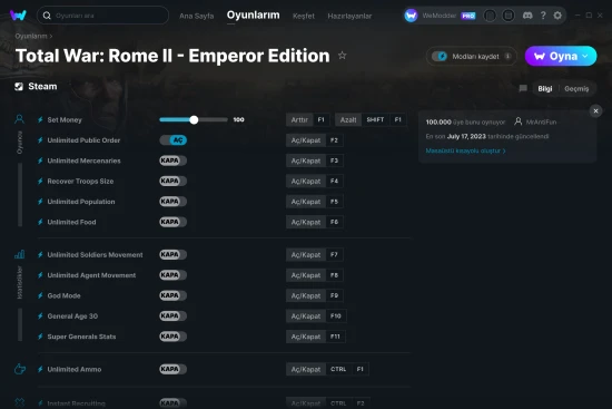 Total War: Rome II - Emperor Edition hilelerin ekran görüntüsü