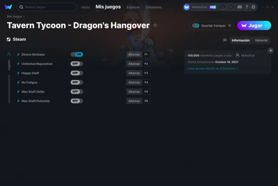 captura de pantalla de las trampas de Tavern Tycoon - Dragon's Hangover