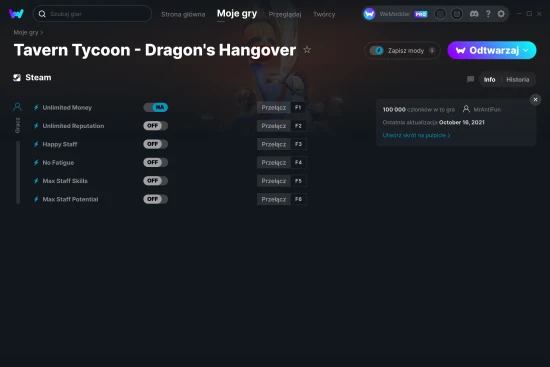 cheaty Tavern Tycoon - Dragon's Hangover zrzut ekranu