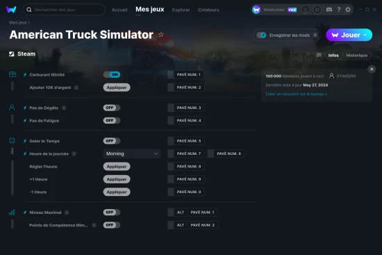 Capture d'écran de triches de American Truck Simulator