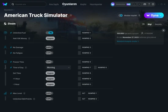 American Truck Simulator hilelerin ekran görüntüsü