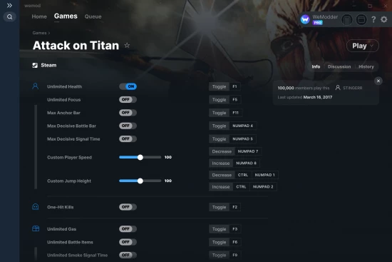 Attack on Titan cheats screenshot