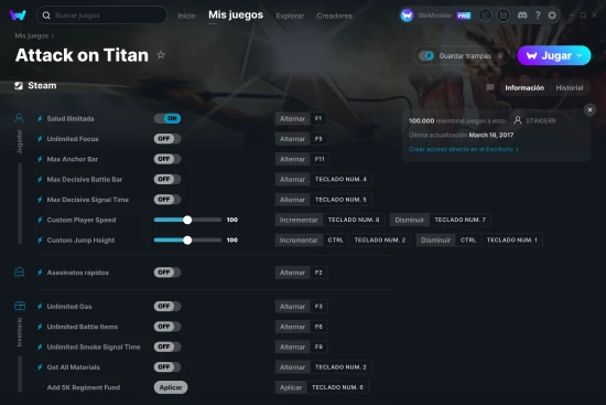 captura de pantalla de las trampas de Attack on Titan