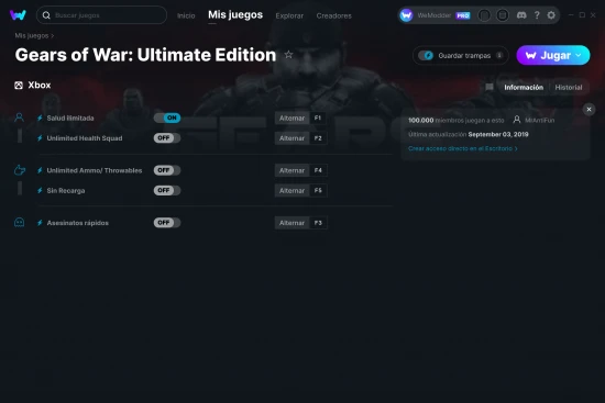 captura de pantalla de las trampas de Gears of War: Ultimate Edition