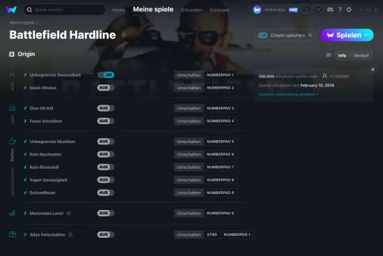 Battlefield Hardline Cheats Screenshot