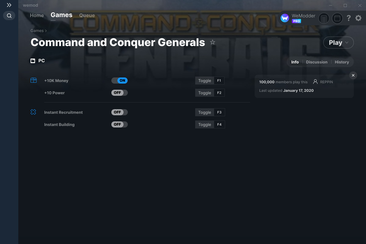 command and conquer generals and zero hours trainers cheat table