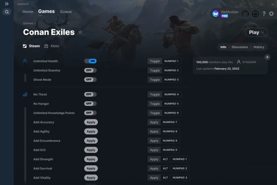 Conan Exiles cheats screenshot