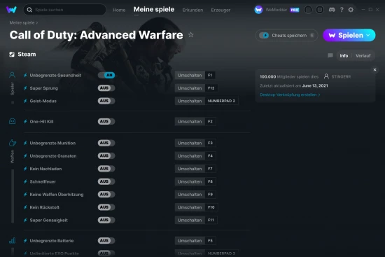 Call of Duty: Advanced Warfare Cheats Screenshot