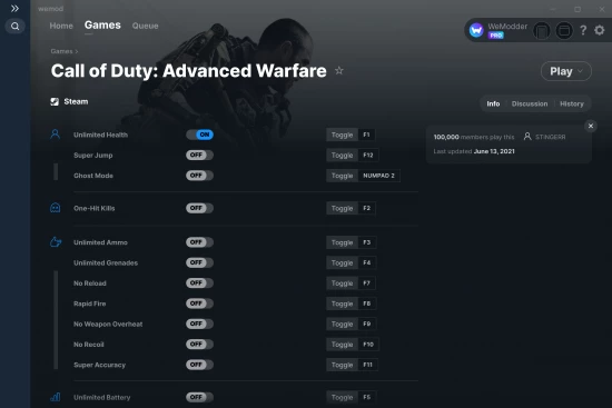 Call of Duty: Advanced Warfare cheats screenshot