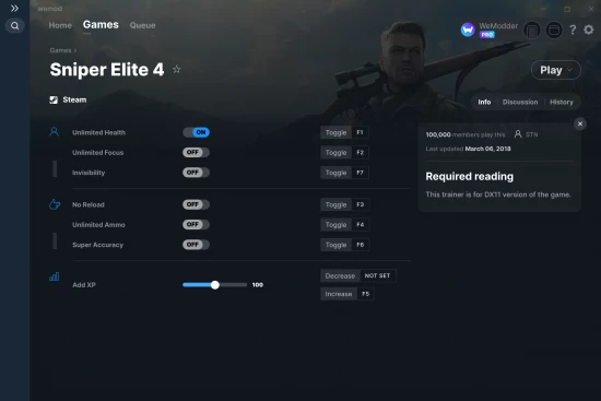 Sniper Elite 4 cheats screenshot