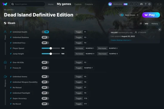 Dead Island Definitive Edition cheats screenshot