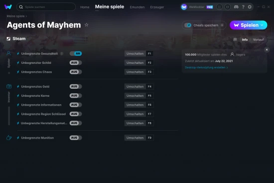 Agents of Mayhem Cheats Screenshot