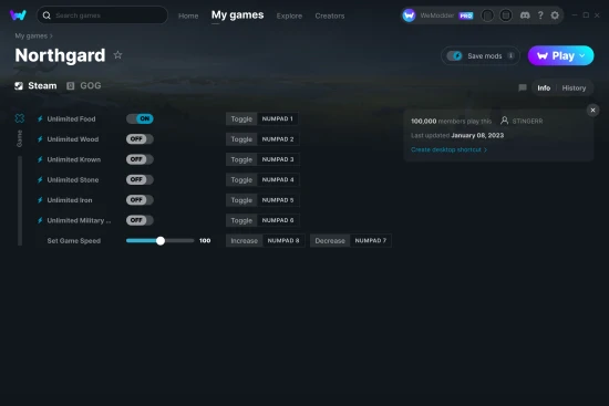 Northgard cheats screenshot