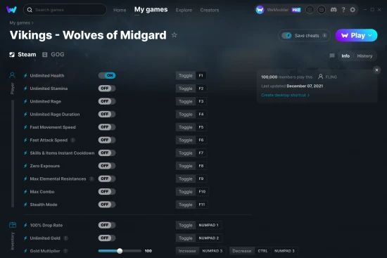 Vikings - Wolves of Midgard cheats screenshot