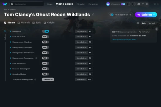 Tom Clancy's Ghost Recon Wildlands Cheats Screenshot