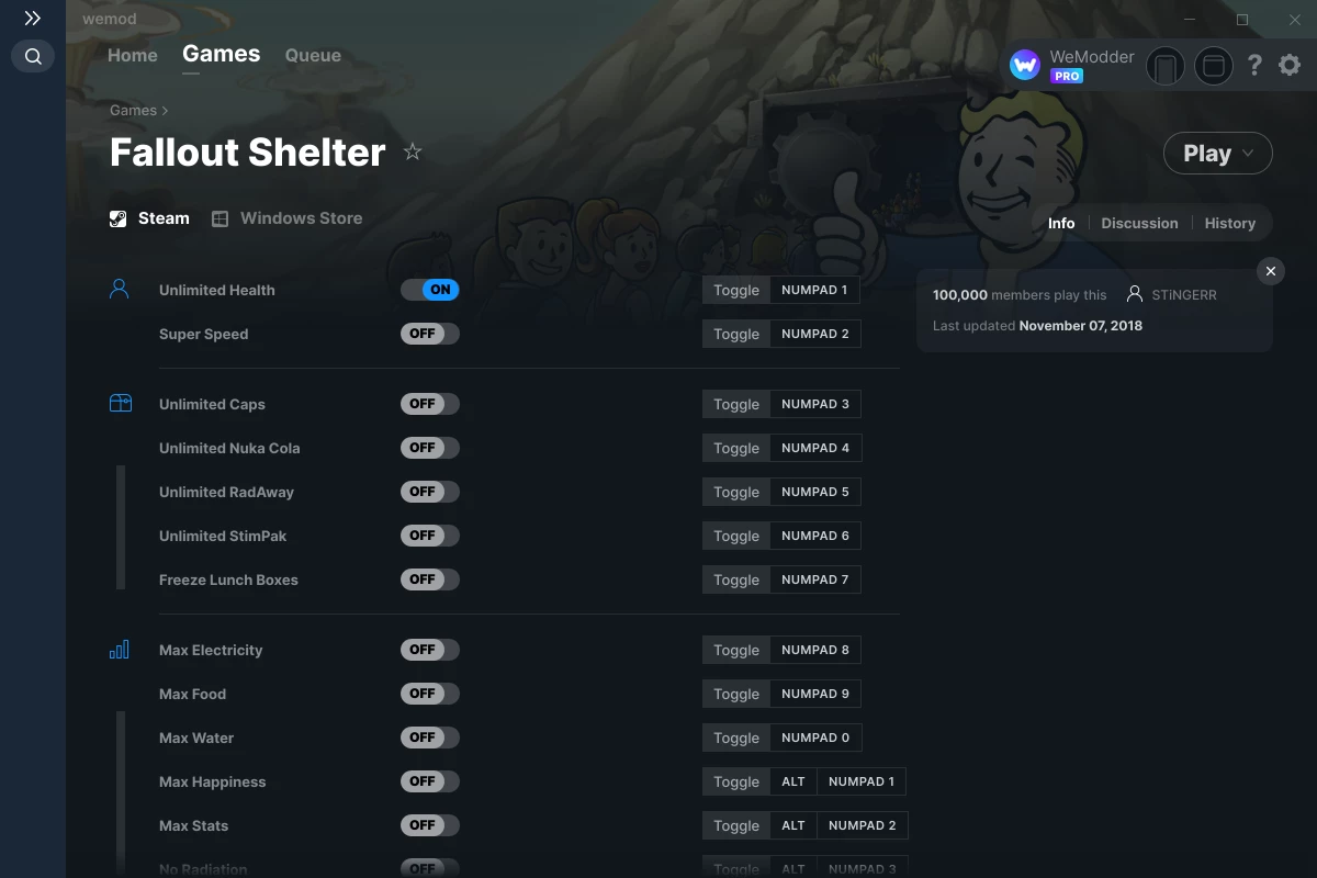 Shelters cheat